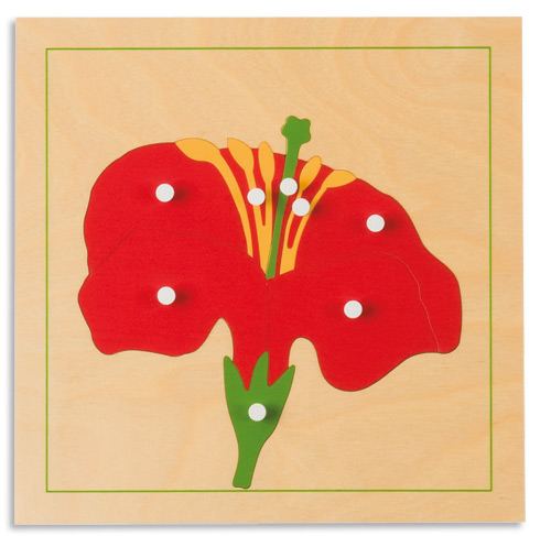 モンテッソーリ教具 - 花のパズル