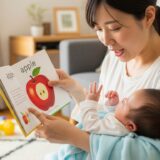 新生児に英語教育するママ
